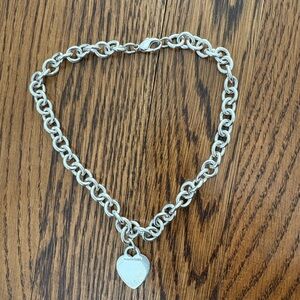 Tiffany and Co. Silver Heart Pendant Necklace